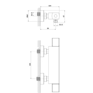 Cersanit Bateria prysznicowa termostatyczna Reel chrom