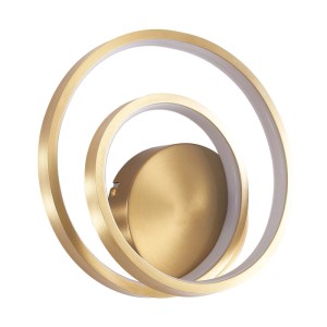 Goldlux Lampa ścienna LED ZEFIRA 14W 4000K 2100lm śr. 23 cm złota