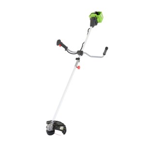 Elektryczna podkaszarka t.b.t. z akumulatorem, idealna do prac ogrodowych.