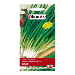 Opakowanie nasion cebuli siedmiolatki 'Kroll' Plantico. Uprawiaj własne warzywa.