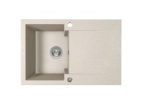 Laveo Zlewozmywak Uno 1-komorowy z ociekaczem beżowy - 74 x 48 cm