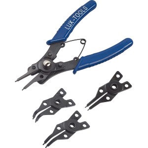 Zestaw szczypiec montażowych LUX 150 mm Classic, 5-częściowy do pierścieni osadczych wewnętrznych i zewnętrznych.