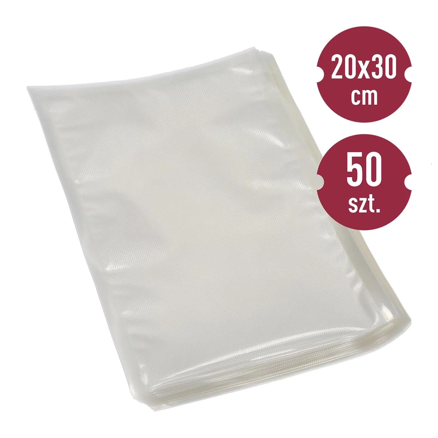 Worki moletowane do zgrzewarki próżniowej - 50 szt.