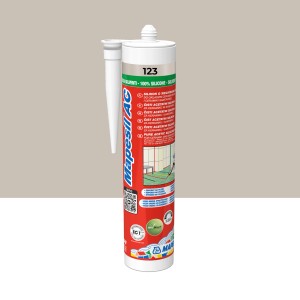 Karta silikonu Mapesil AC 123, odpowiednia do ceramiki i sanitariatów.