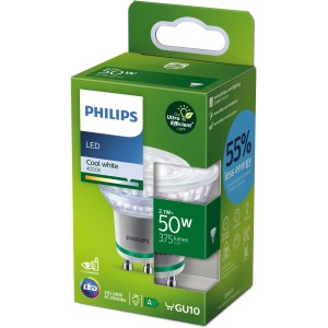 Żarówka LED Philips GU10 reflektor, 2,1 W, zimna biel, w oryginalnym opakowaniu.