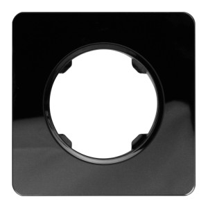 Czarna ramka t.b.t. do włączników i gniazdek.