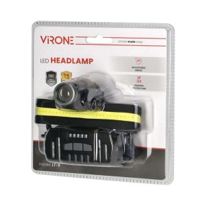 t.b.t. Latarka czołowa LED, regulowany kąt, ochrona IPX4, w blistrze.