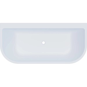 Wolnostojąca wanna w kolorze białym, widok z góry