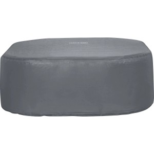 Szara pokrywa basenowa do basenu Lay-Z-Spa, chroni przed brudem i warunkami atmosferycznymi.