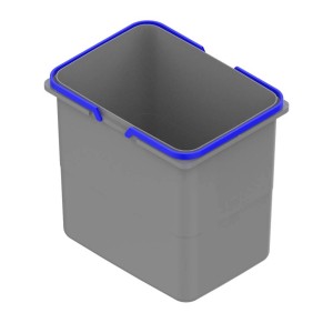 Szary kosz na śmieci z niebieską krawędzią, Kategoria: Kosze na śmieci