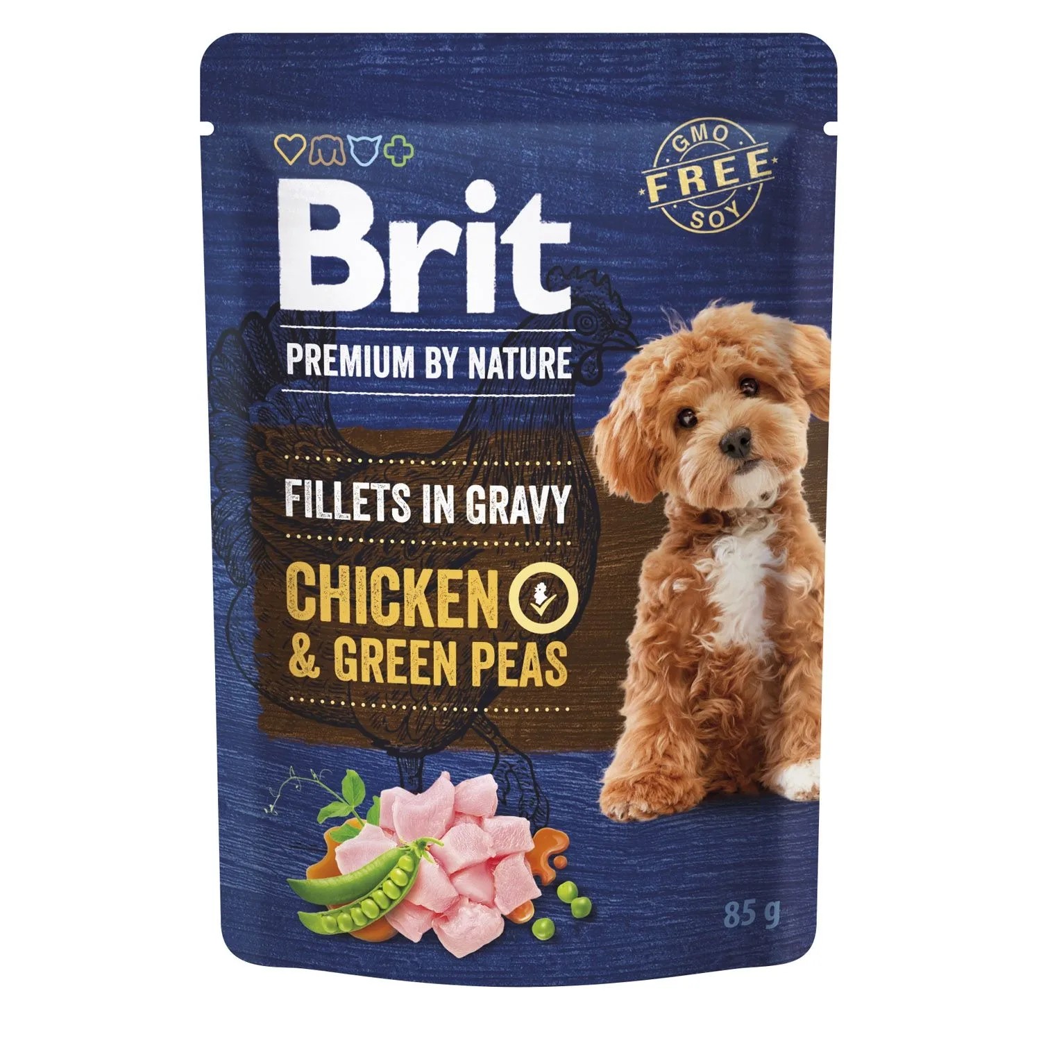 Brit Premium by Nature Pouch Gravy Fillets Mokra karma dla psów, kurczak 85 g