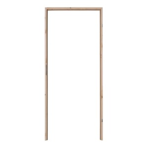 Ościeżnica drzwiowa t.b.t. z jasnego drewna, do drzwi wewnętrznych.