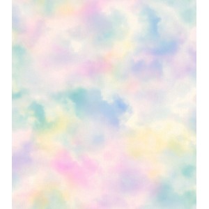 t.b.t. tapeta dekoracyjna ze wzorem chmur w pastelowych kolorach.