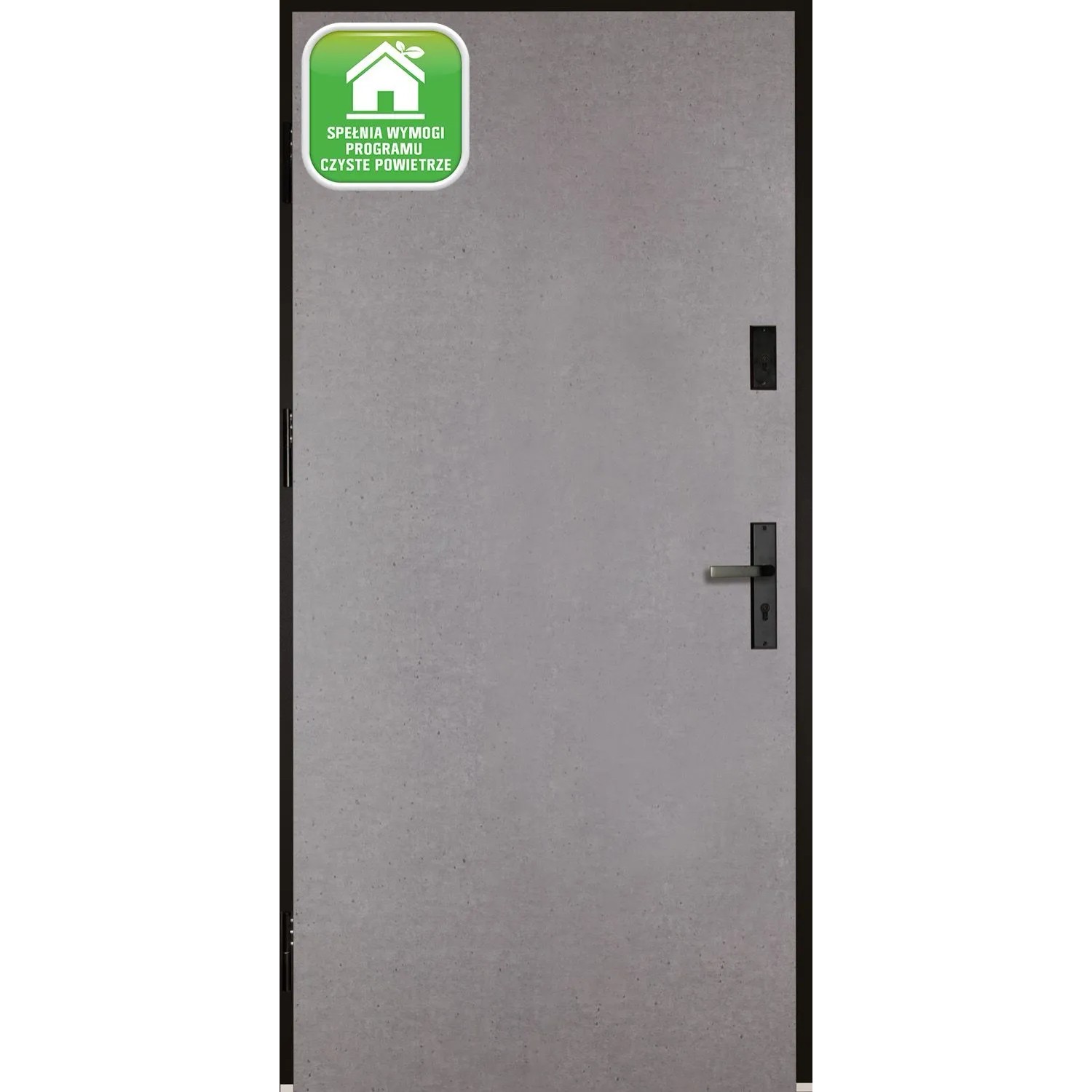 Drzwi zewnętrzne Hirus RC2 black beton otwierane do wewnątrz 90L