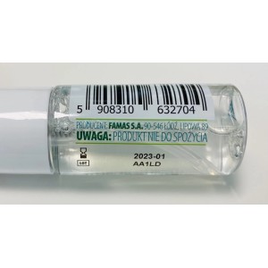 t.b.t. w przezroczystej butelce z rozpylaczem. Uwaga: Produkt nie do spożycia.