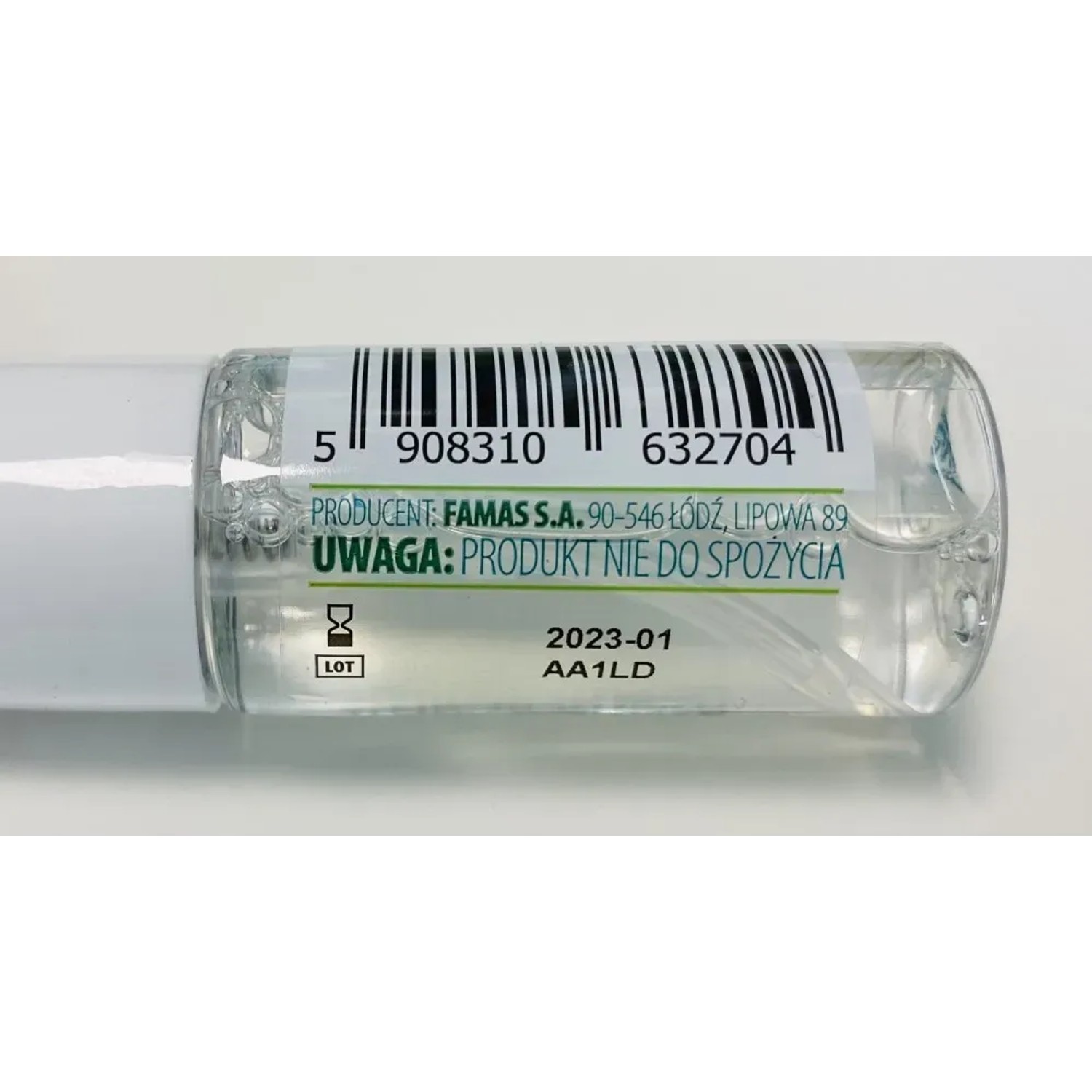 t.b.t. w przezroczystej butelce z rozpylaczem. Uwaga: Produkt nie do spożycia.