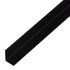Czarny profil kątowy aluminiowy Alberts, 25x25x2000 mm.