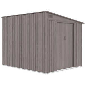 Domek ogrodowy metalowy Jasper Light Wood - 214x257 cm, wys. 193 cm