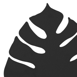 Dekoracyjna grafika liścia Monstera. Dekoracja ścienna lub detal kinkietu.