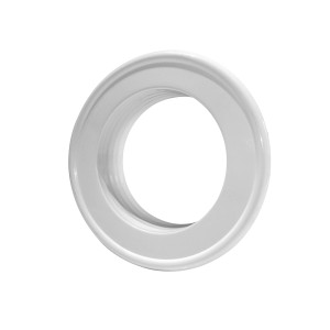 Biały pierścień, akcesoria kominkowe.