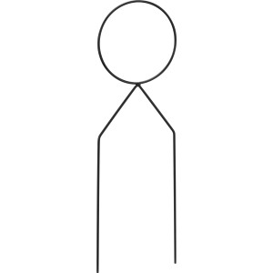 Czarny metalowy wspornik do roślin Form 2, wysokość 34 cm, geometryczny wzór do doniczek.