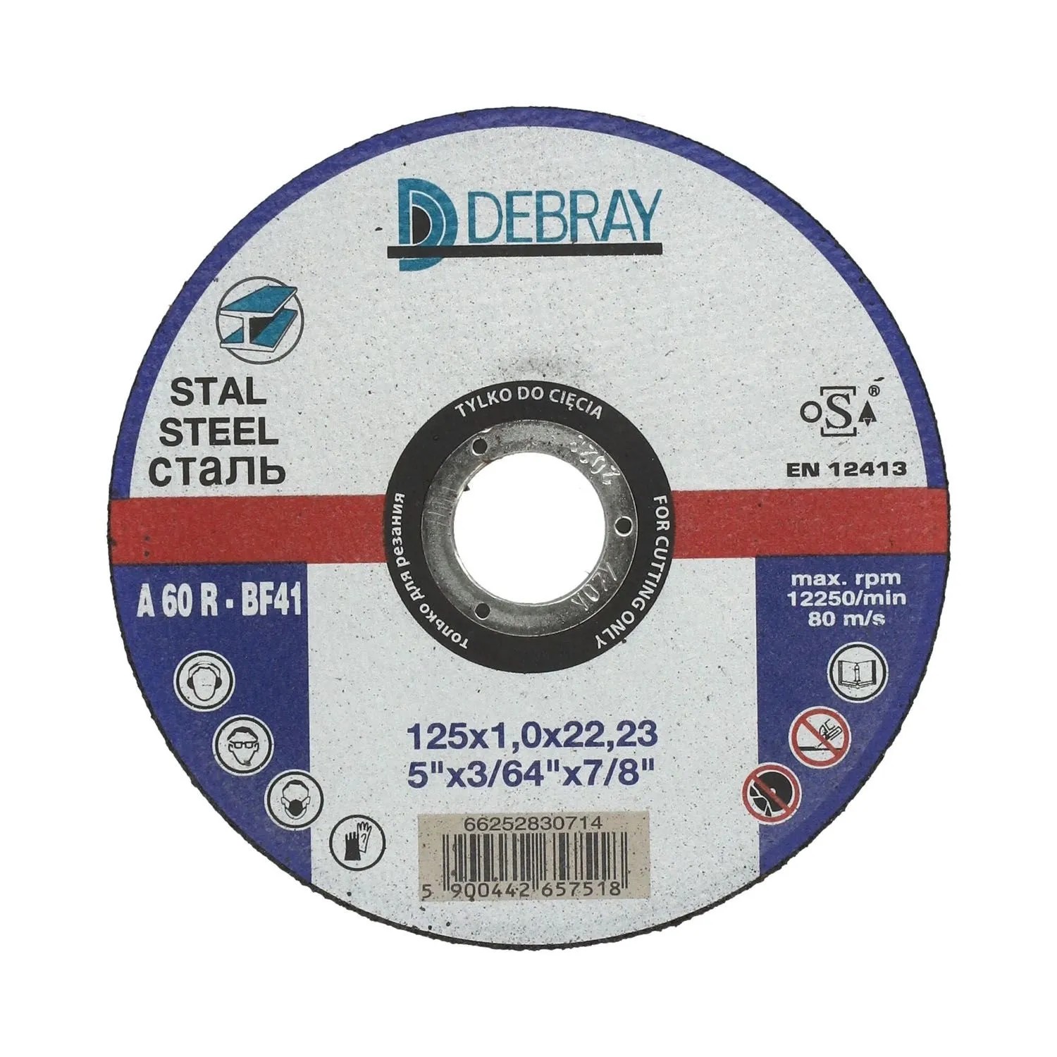 Debray Tarcza korundowa do cięcia metalu 125 mm