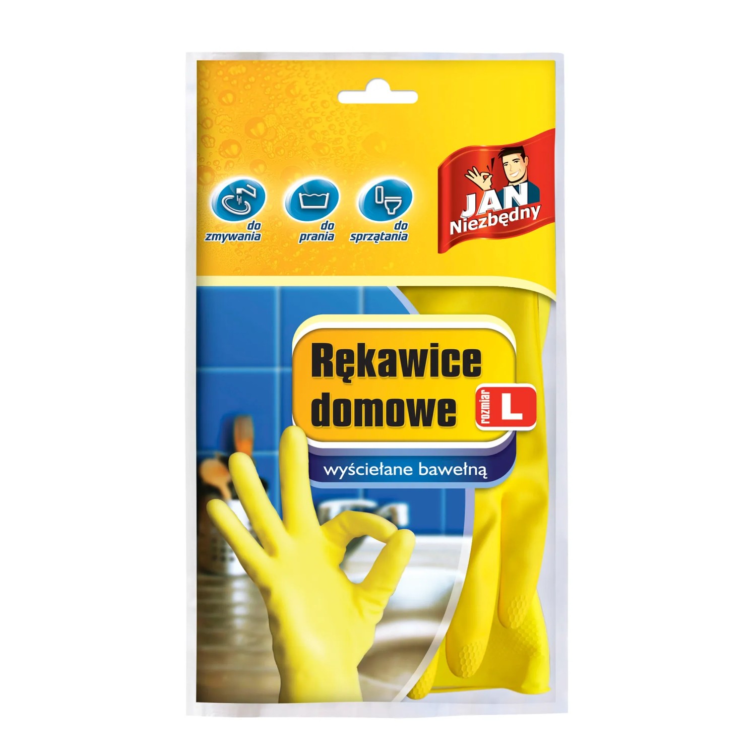 Jan Niezbędny Rękawice domowe wyściełane bawełną L