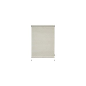 Beżowa roleta t.b.t. do okien, pokazana zwinięta.