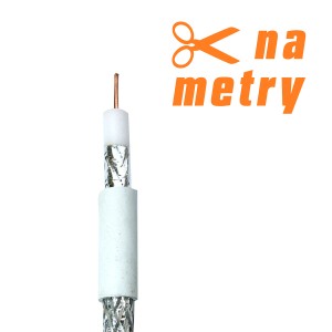 Kabel koncentryczny, kabel antenowy, budowa z przewodnikiem wewnętrznym, izolacją i ekranowaniem.
