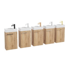 Zestaw Metro szafka i umywalka 40 dąb złoty