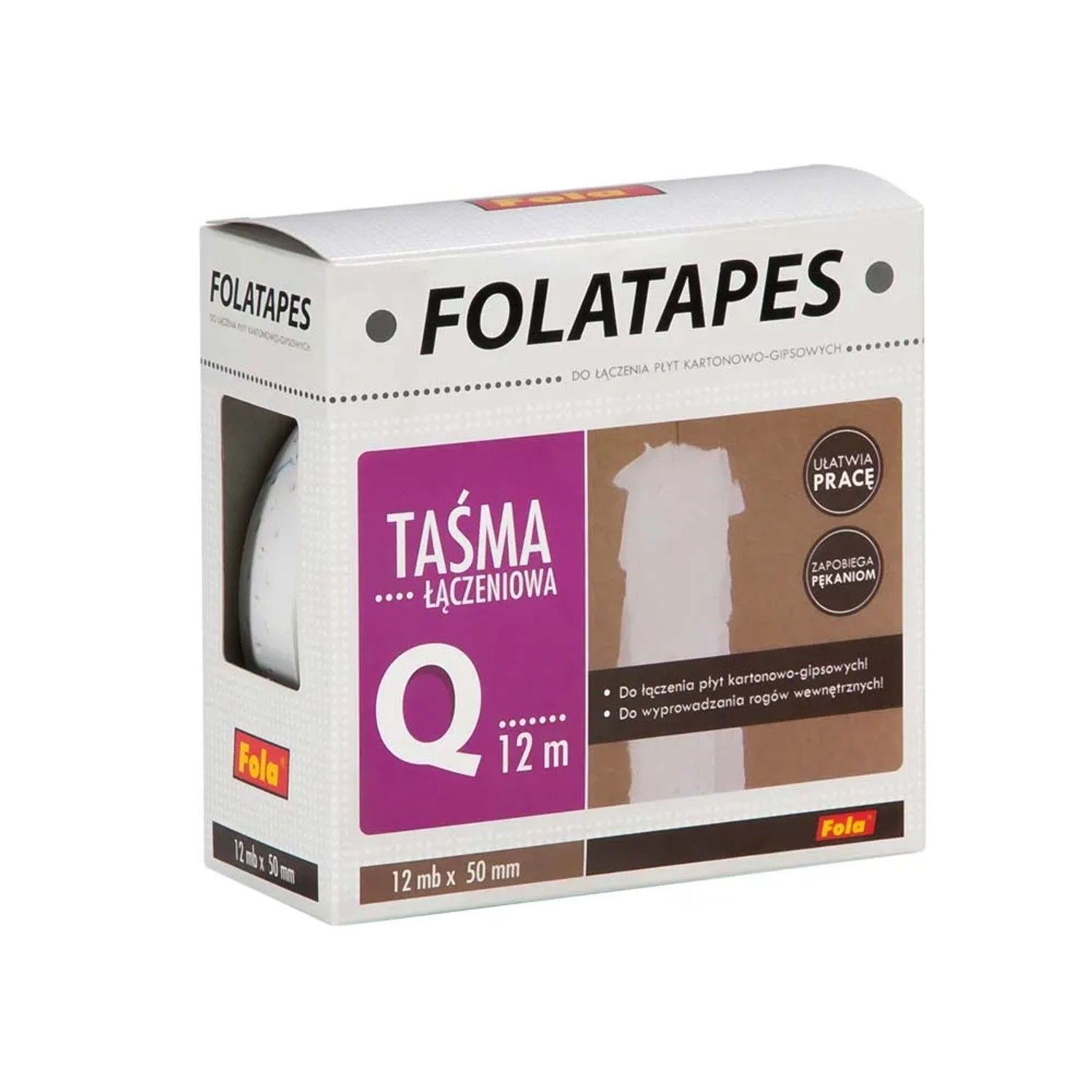 Fola Taśma z włókna szklanego do łączenia płyt g / k Q 12 m x 50 mm