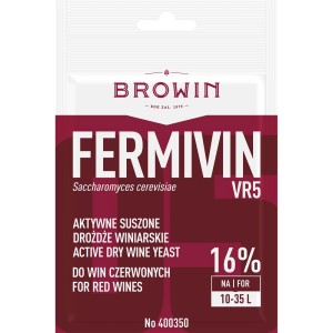 Fermivin VR5 suszone drożdże winiarskie do win czerwonych, 10-35L. Idealne do winiarstwa.