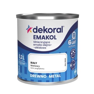Dekoral Emalia Emakol Strong biała matowa 200 ml
