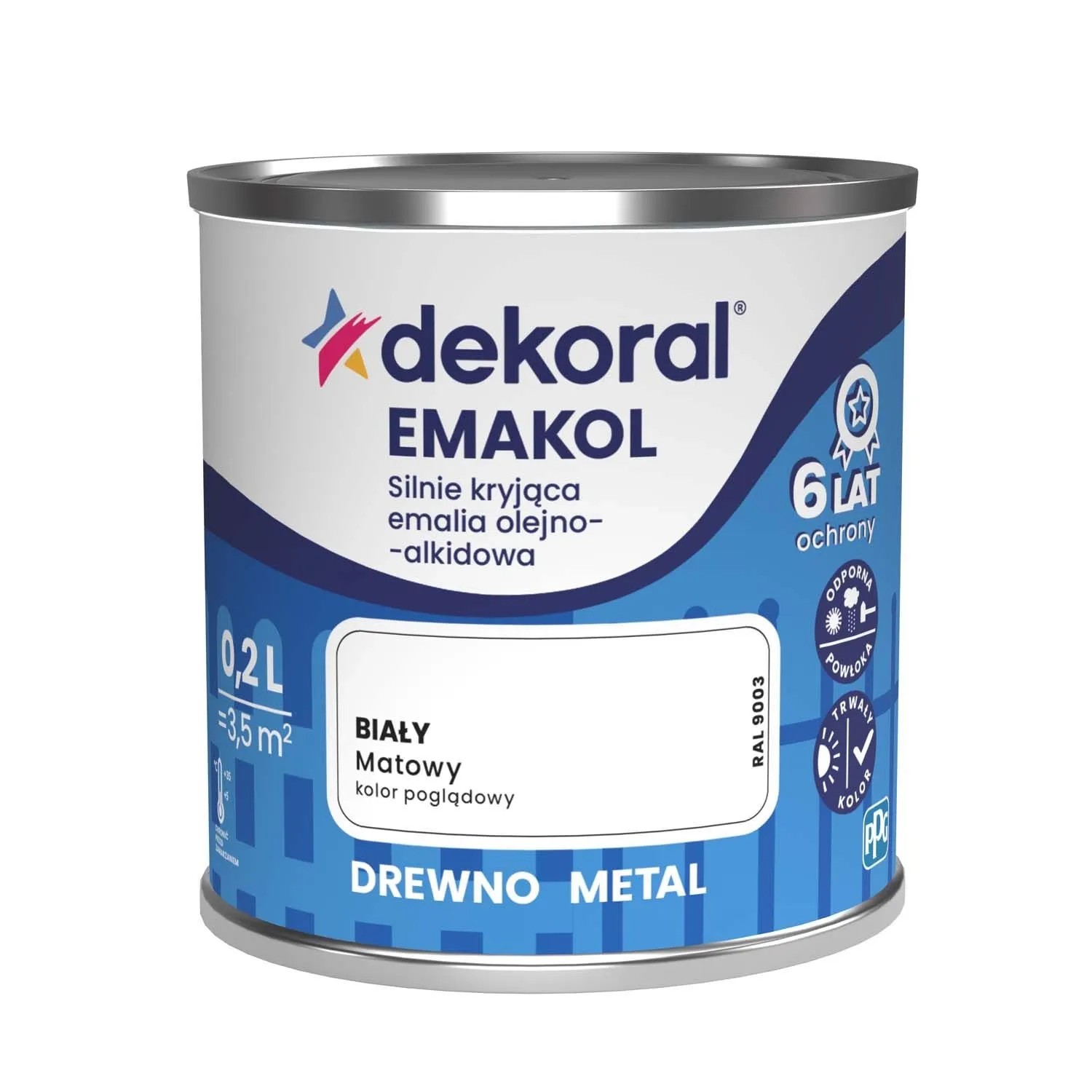 Dekoral Emalia Emakol Strong biały matowy 200 ml