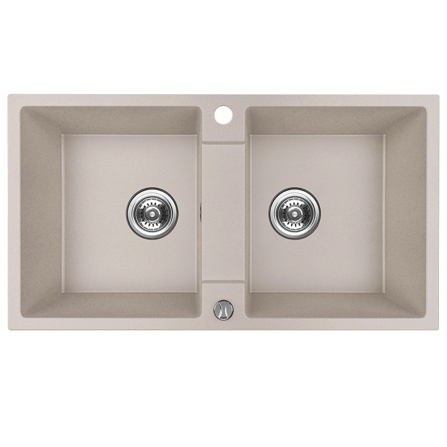 Kuchinox Zlewozmywak Rab 2-komorowy beżowy - 80 x 44 cm