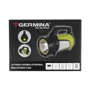 Germina Latarka akumulatorowa wielofunkcyjna APUS 5500K 200lm czarno-zielona