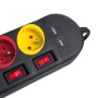 Maclean Listwa zasilająca MCE229 B 4 gniazda 2P+Z + 2xUSB 1,5 m, czarna_5