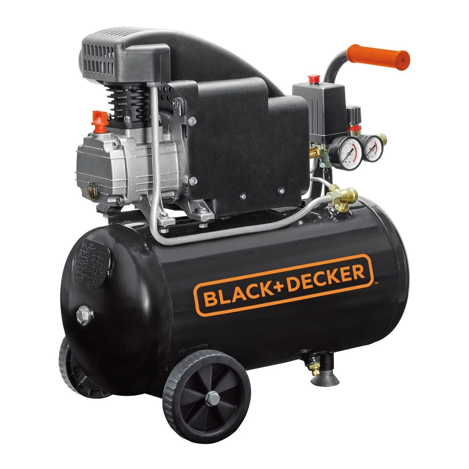 Black+Decker Kompresor olejowy 24L 8 bar + akcesoria pneumatyczne