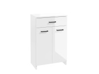 Defra Komoda Twins 2-Drzwiowa Biały Połysk 50 Cm