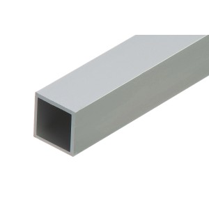 Kwadratowy profil aluminiowy, kolor srebrny.