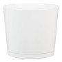 Biała osłonka na doniczkę Scheurich 883 Alaska, Ø 22 cm, ceramiczna, do wnętrz.