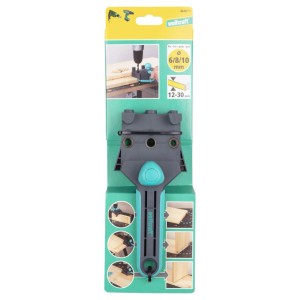wolfcraft Meisterdübler przyrząd do kołków do precyzyjnych połączeń drewnianych z kołkami 6/8/10 mm.