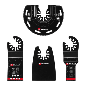 Einhell 4-częściowy zestaw narzędzi wielofunkcyjnych: Brzeszczoty i skrobak do narzędzi wielofunkcyjnych.