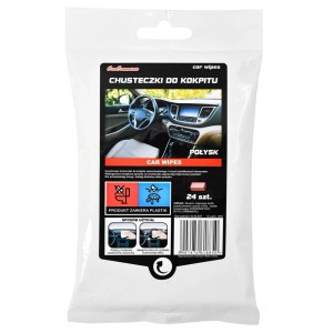 CarCommerce Ściereczki nawilżone kokpit połysk, 24szt.