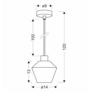 Candellux Lampa wisząca GRENIKO czarna 1xE14 40W klosz bezbarwny