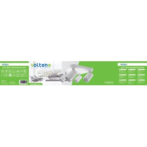 Volteno Listwa Spot BEST 4xGU10 max. 9W LED biało-srebrna