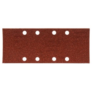 t.b.t. Papier ścierny do szlifierek oscylacyjnych, czerwono-brązowy, z 8 otworami.