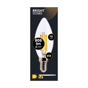 Żarówka LED E14 w kształcie świeczki, 6W, 806 lumenów, ciepła biel