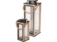 Lampion drewniany M - wys. 50 cm