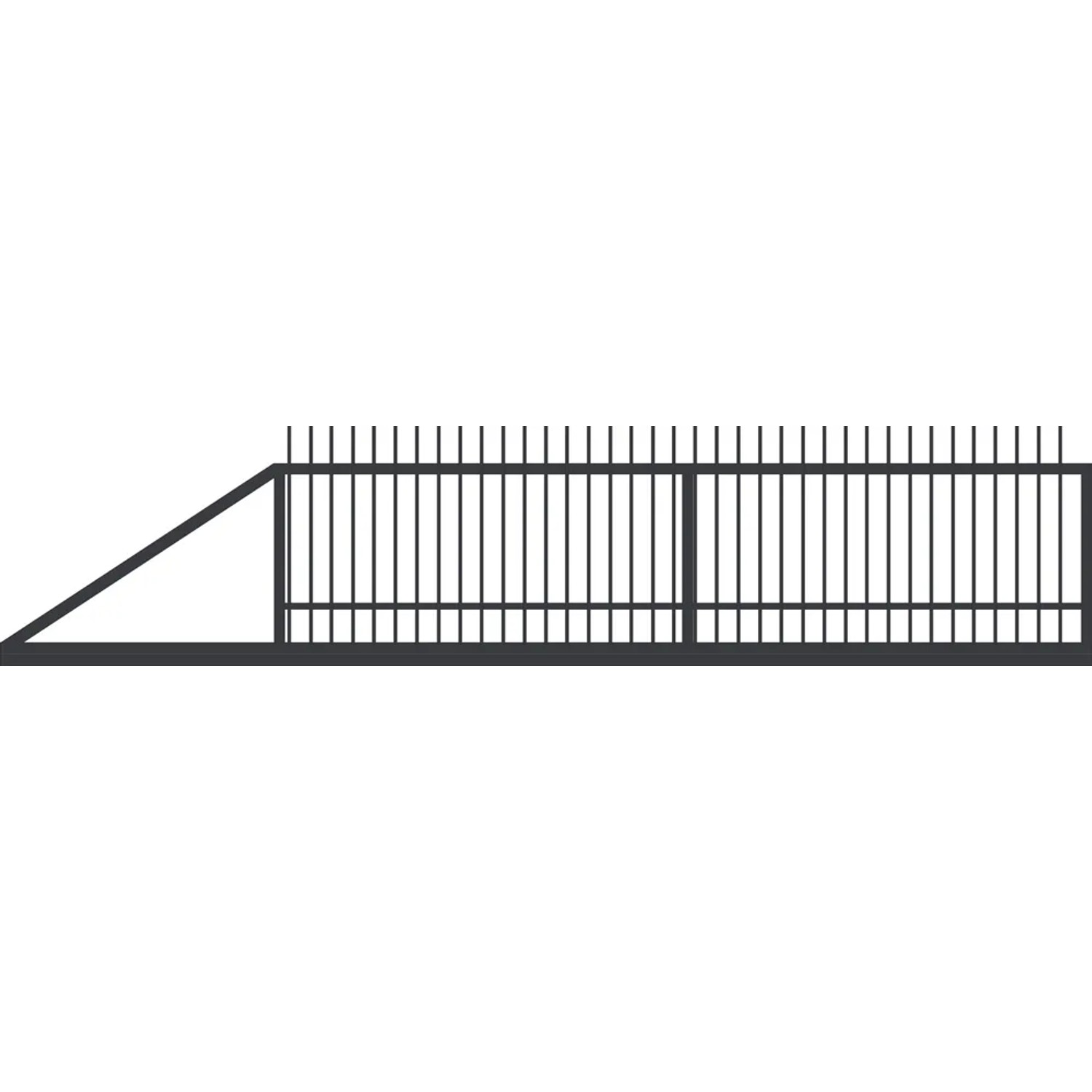 Jarmex Brama Roma przesuwna lewa z napędem antracyt mat 400x140 cm